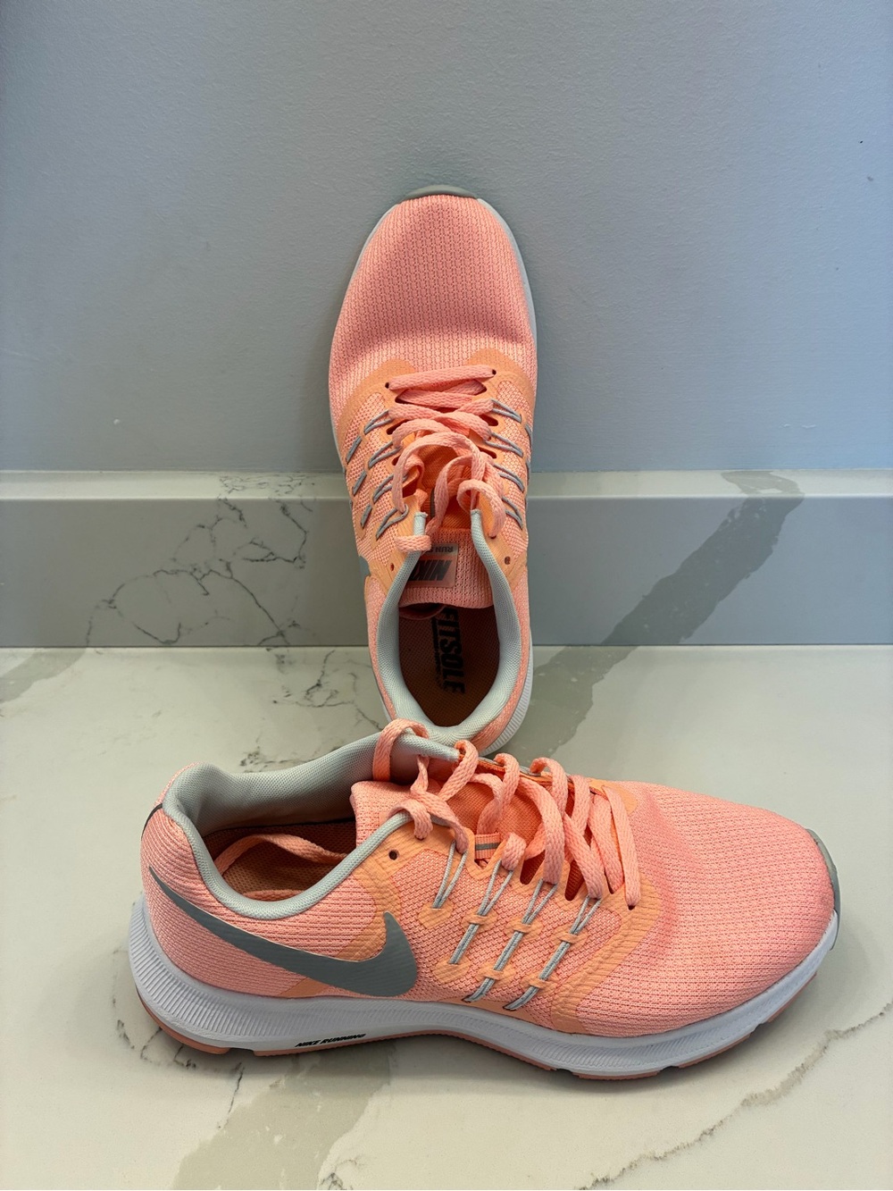 Nike Women's Running Shoe - Peach with Gray Swoosh